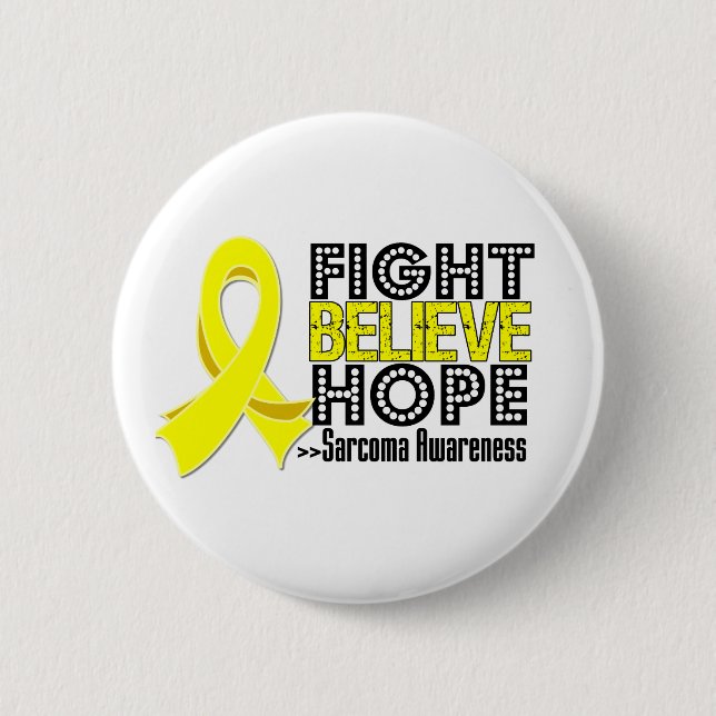 Fight Believe Hope - Sarcoma 2 Inch Round Button (Front)
