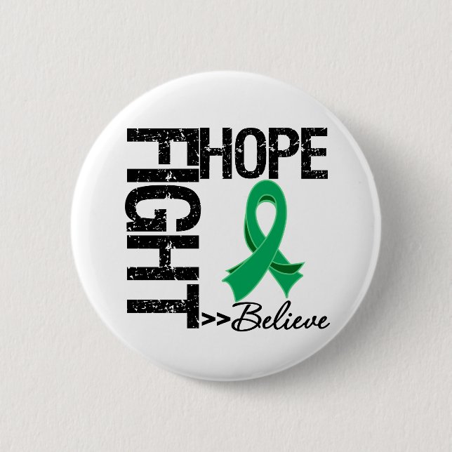 Fight Believe Hope v2 Liver Cancer 2 Inch Round Button (Front)