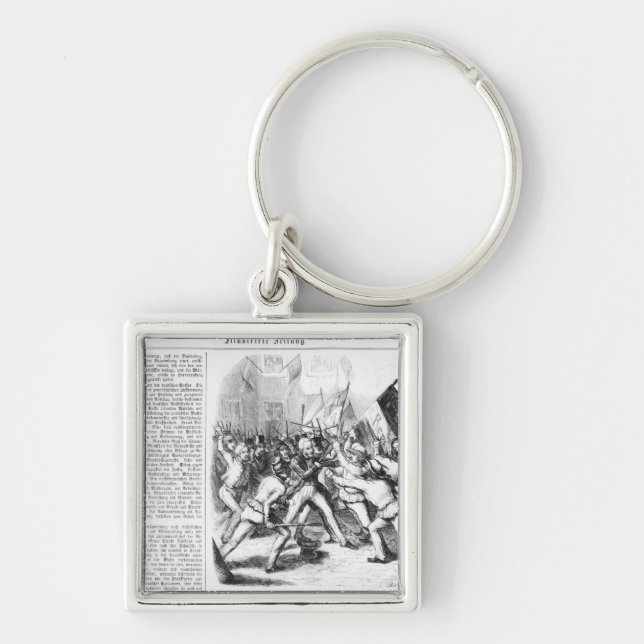 Fight between the Republicans & Parliament Keychain (Front)