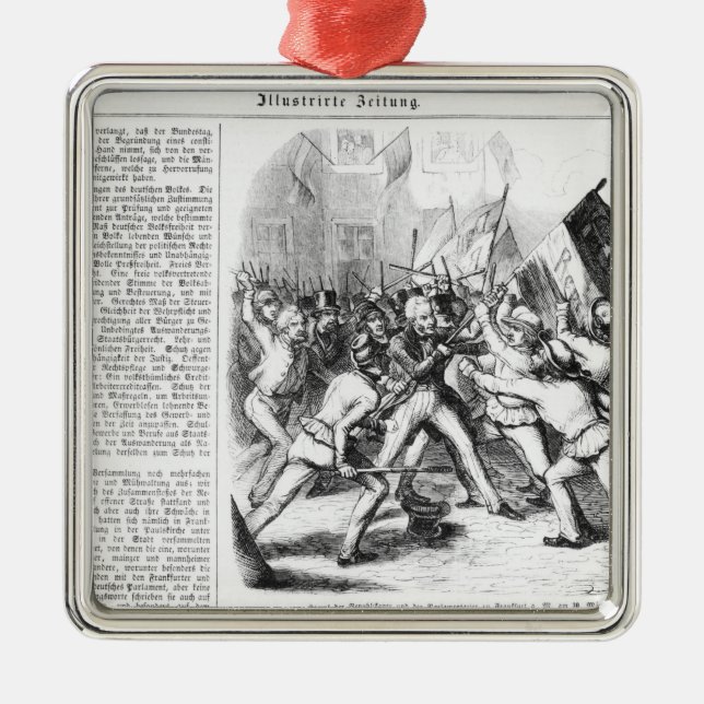Fight between the Republicans & Parliament Metal Ornament (Front)