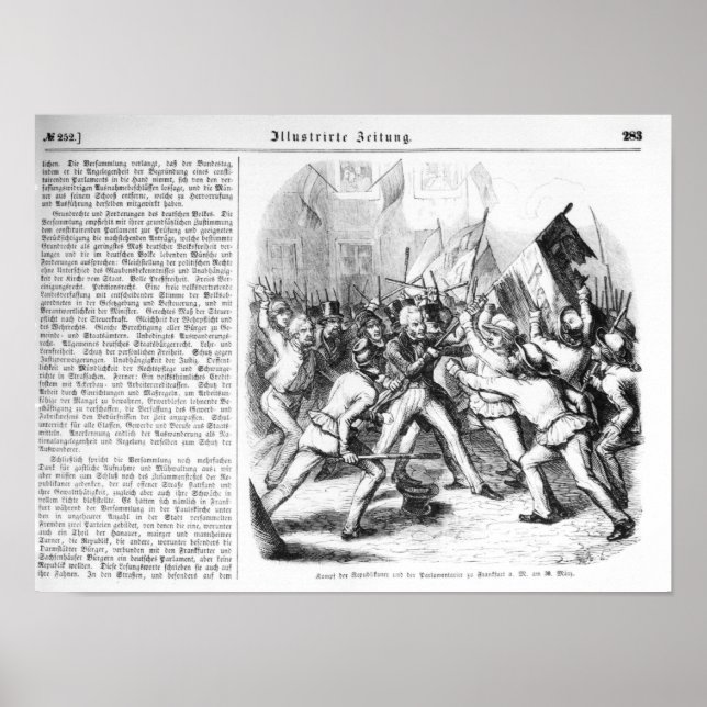 Fight between the Republicans & Parliament Poster (Front)