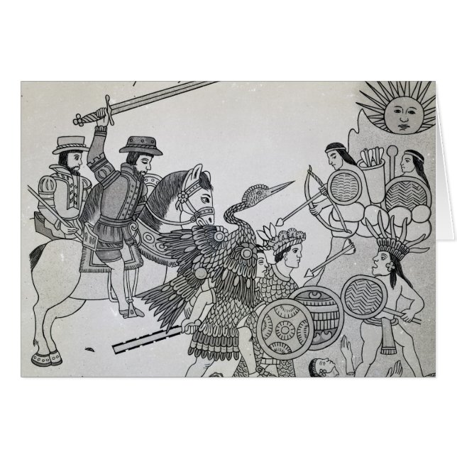 Fight between the Spanish and the Aztecs (Front Horizontal)