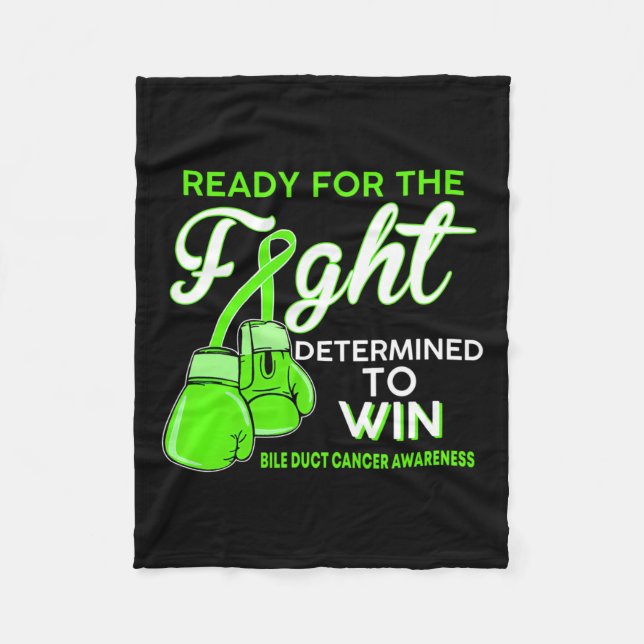 Fight Bile Duct Cancer Awareness Green Butterfly  Fleece Blanket (Front)