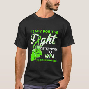 Fight Bile Duct Cancer Awareness Green Butterfly T-Shirt
