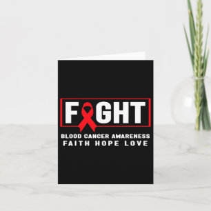 Fight Blood Cancer - Red Ribbon Card