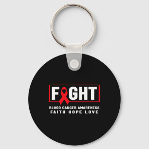 Fight Blood Cancer - Red Ribbon  Keychain