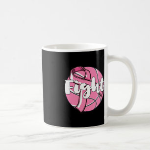 Fight Breast Cancer Awareness Basketball Player Ba Coffee Mug