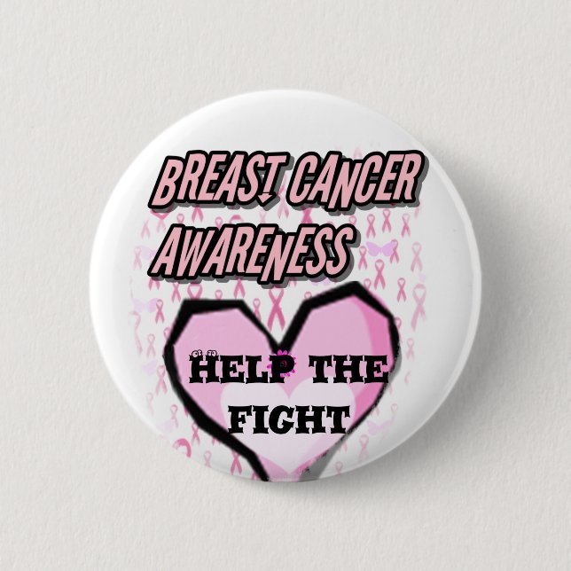 Fight!,Breast Cancer Awareness_Button 2 Inch Round Button (Front)