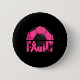 Fight Breast Cancer Awareness Day Fighter Pink Rib 2 Inch Round Button