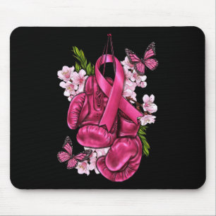 Fight Breast Cancer Awareness Pink Boxing Gloves P Mouse Pad