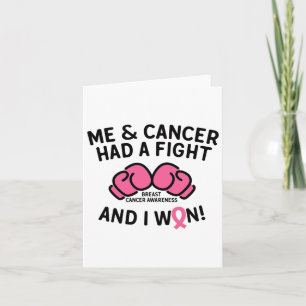 Fight Breast Cancer I Won Breast Cancer Survivor S Card