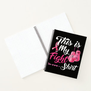 Fight Breast Cancer Pink Ribbon Fighter Boxing Notebook