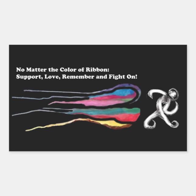 Fight Cancer: All Ribbons Matter Sticker (Front)