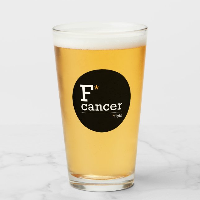 fight cancer glass (Front Filled)