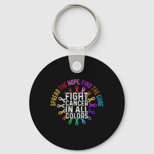 Fight Cancer In All And Every Colour - Ribbons Flo Keychain