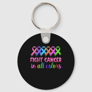 Fight Cancer In All Colour Breast Cancer Awareness Keychain