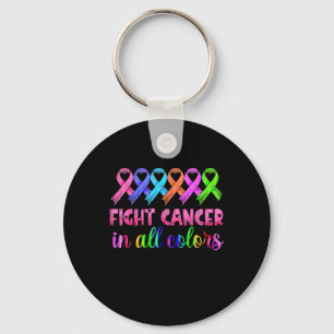Fight Cancer In All Colour Breast Cancer Awareness Keychain