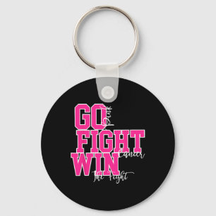 Fight Cancer Pink Breast Cancer Awareness Warrior  Keychain