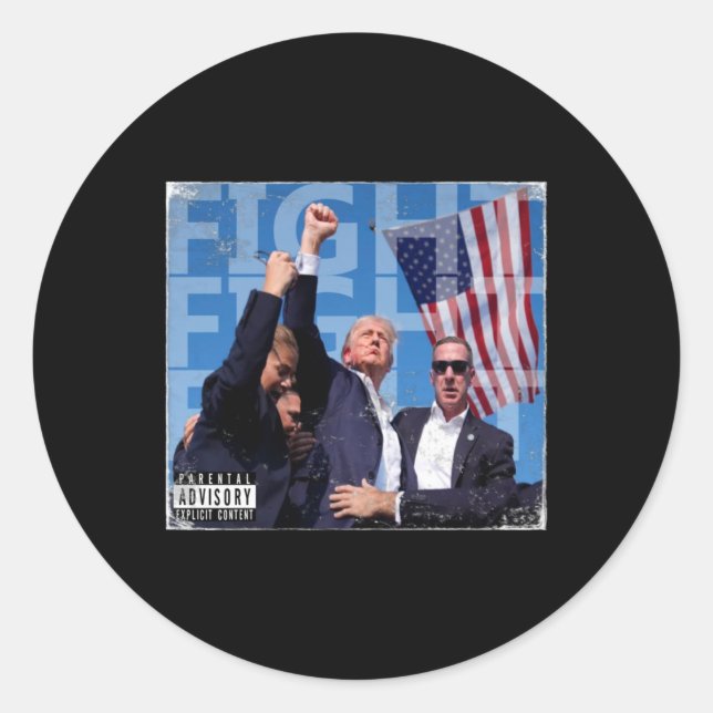 Fight Cd Cover  Classic Round Sticker (Front)