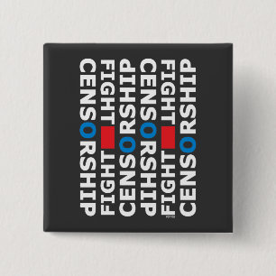 Fight Censorship 2 Inch Square Button