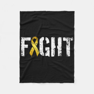 Fight Childhood Cancer Military Style Awareness Ri Fleece Blanket