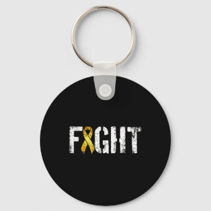 Fight Childhood Cancer Military Style Awareness Ri Keychain