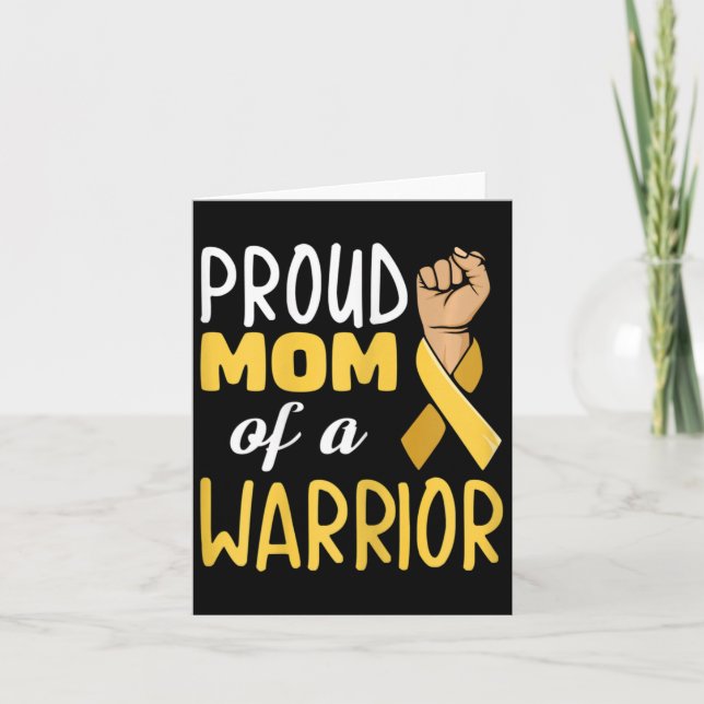 Fight Childhood Cancer Quote For Your Cancer Mom  Card (Front)