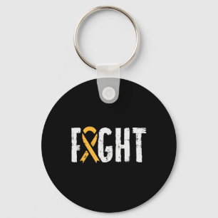 Fight Childhood Cancer Ribbon Awareness Support Wa Keychain