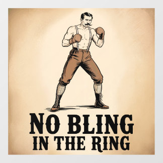 Fight Club - No Bling In The Ring Window Cling