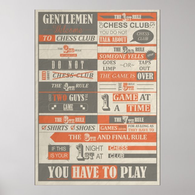 Fight Club x Chess Club Poster (Front)