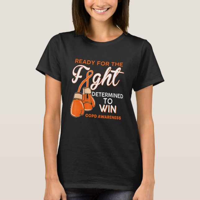 Fight COPD Awareness Orange Butterfly T-Shirt (Front)
