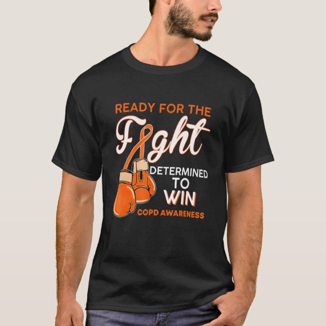 Fight COPD Awareness Orange Butterfly T-Shirt (Front)