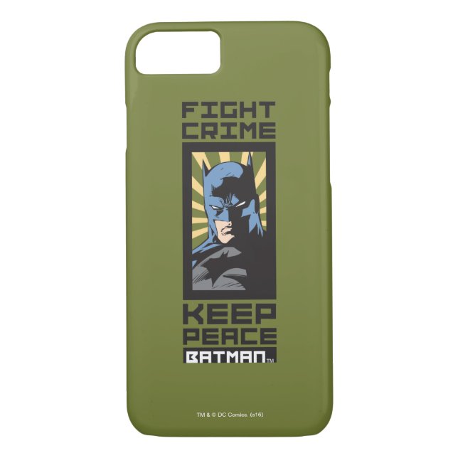 Fight Crime - Keep Peace - Batman Case-Mate iPhone Case (Back)