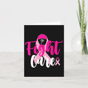 Fight Cure Pink Ribbon Breast Cancer Awareness Sur Card