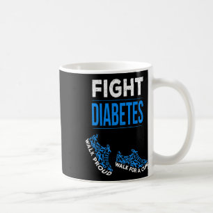 Fight Diabetes Walk For A Cure Awareness Ribbon T1 Coffee Mug
