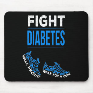Fight Diabetes Walk for a Cure Awareness Ribbon T1 Mouse Pad