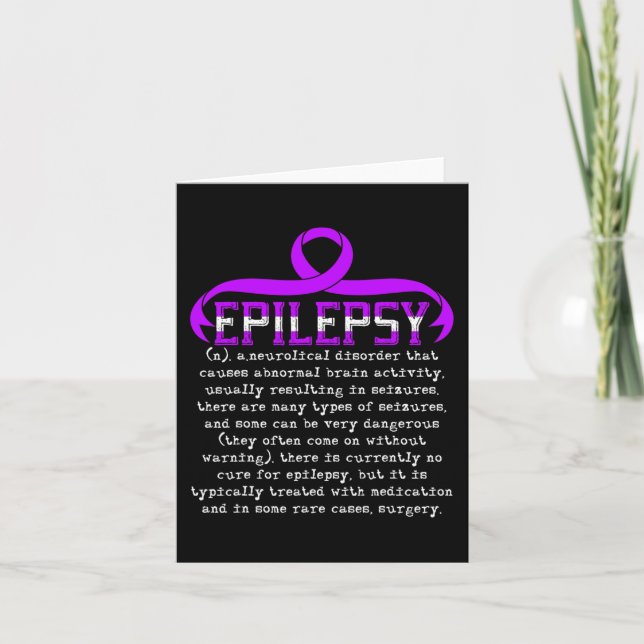 Fight Epilepsy Epileptic Epilepsy Awareness Month  Card (Front)