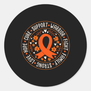 Fight Family Strong Love Hope Cure Support Leukemi Classic Round Sticker