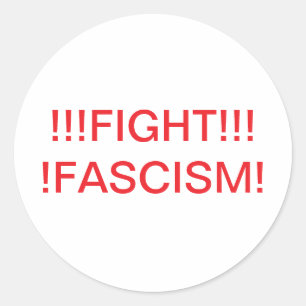 FIGHT FASCISM!! Hankamer Artjunkhaus SAVE THE USA! Classic Round Sticker