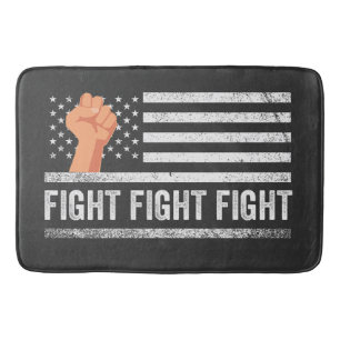 Fight Fight Fight Trump American Flag Patriotic Bath Mat