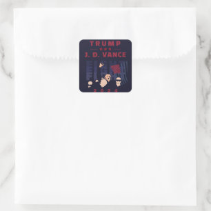 FIGHT FIGHT FIGHT TRUMP VANCE 2024 SQUARE STICKER