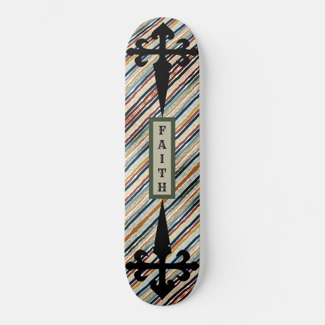 Fight for Faith Order of Santiago Cross Skateboard (Front)