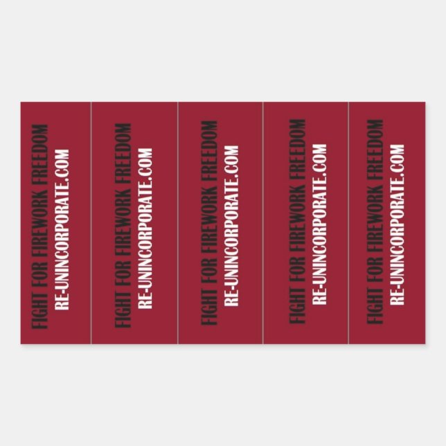 Fight for firework freedom! sticker (Front)