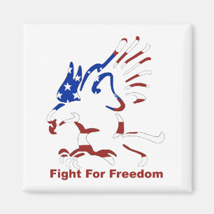 Fight For Freedom Eagle Magnet