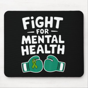 Fight For Mental Health Awareness Boxing Gloves Mouse Pad