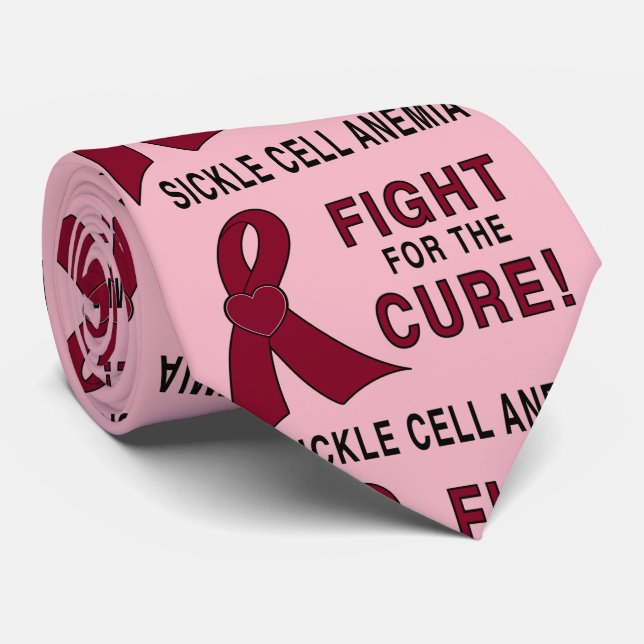 Fight for the Cure: Sickle Cell Anemia Tie (Rolled)