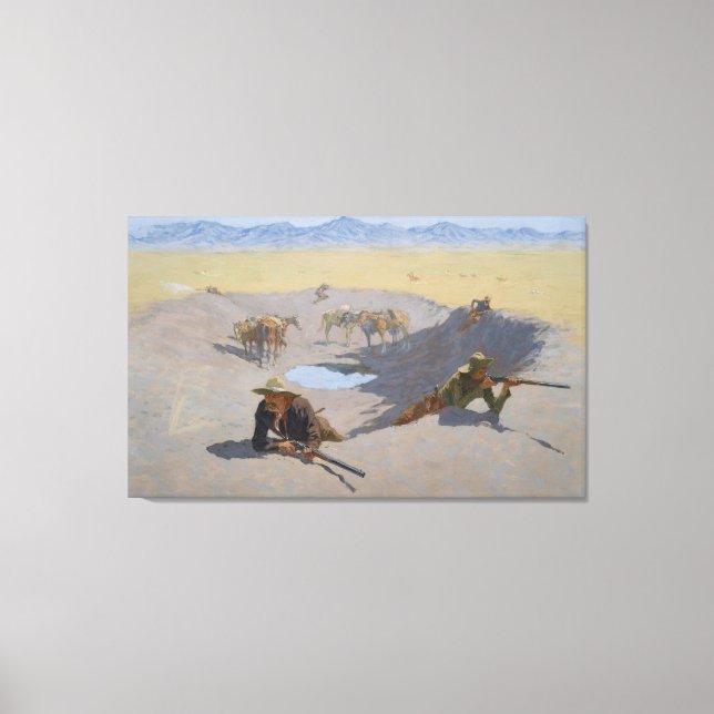 Fight For the Waterhole Canvas Print (Front)