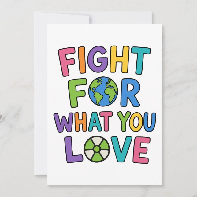 Fight For What You Love Nuclear Power Future Invitation (Front)