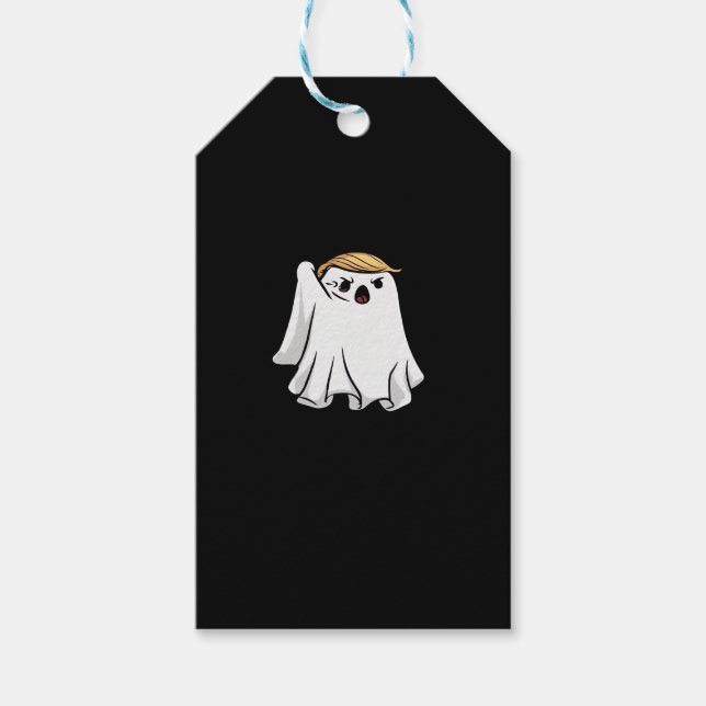 Fight Funny Halloween Trumpkin Gift Tags (Front)