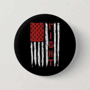Fight Heart Disease Awareness Month Vintage Americ 2 Inch Round Button